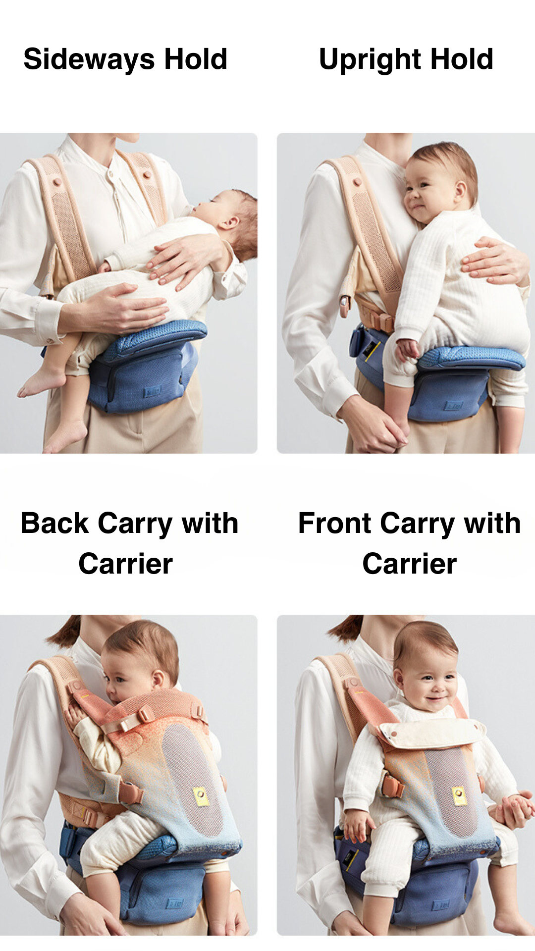 Stress-free Carrier with Hip Seat - Airy (Unfoldable)