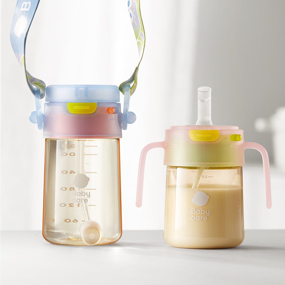 bc babycare Straw Sippy Cups for Toddler, No Spill Sippy Cups for