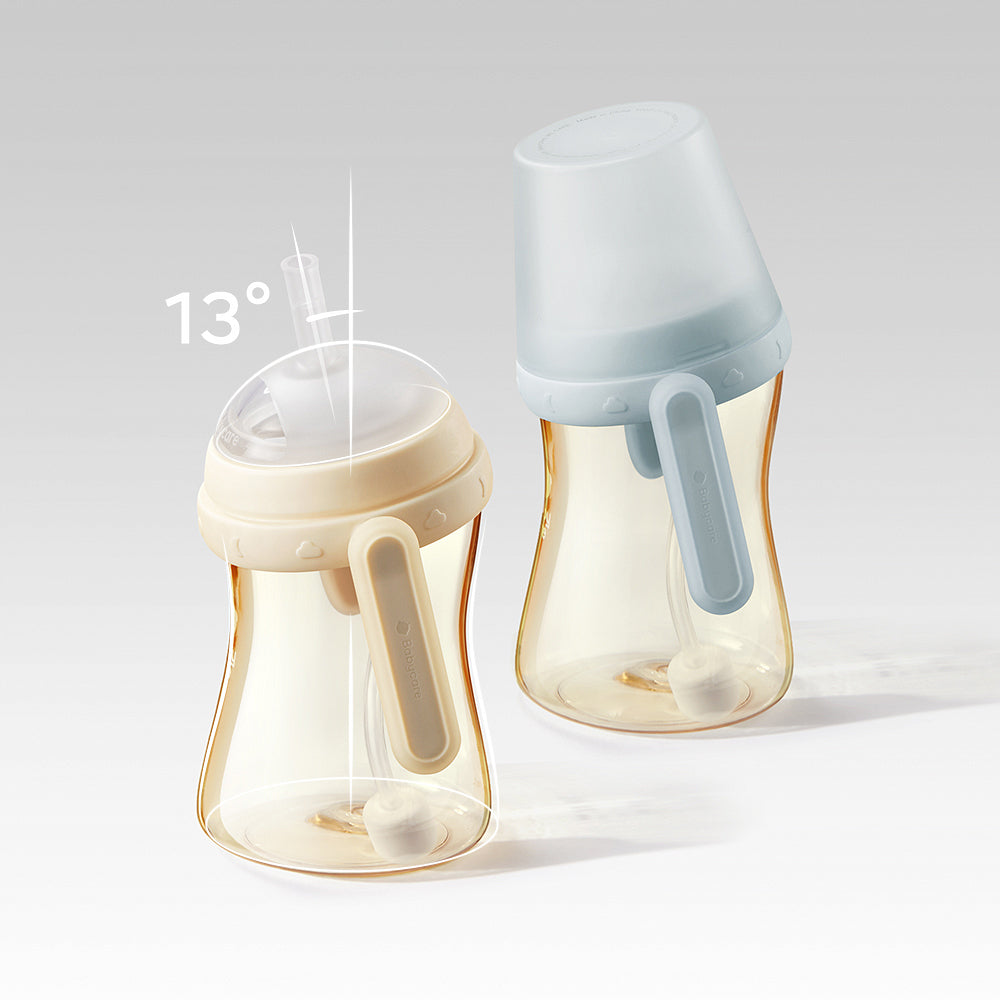 13°Tilted Straw Anti-Colic PPSU Bottle