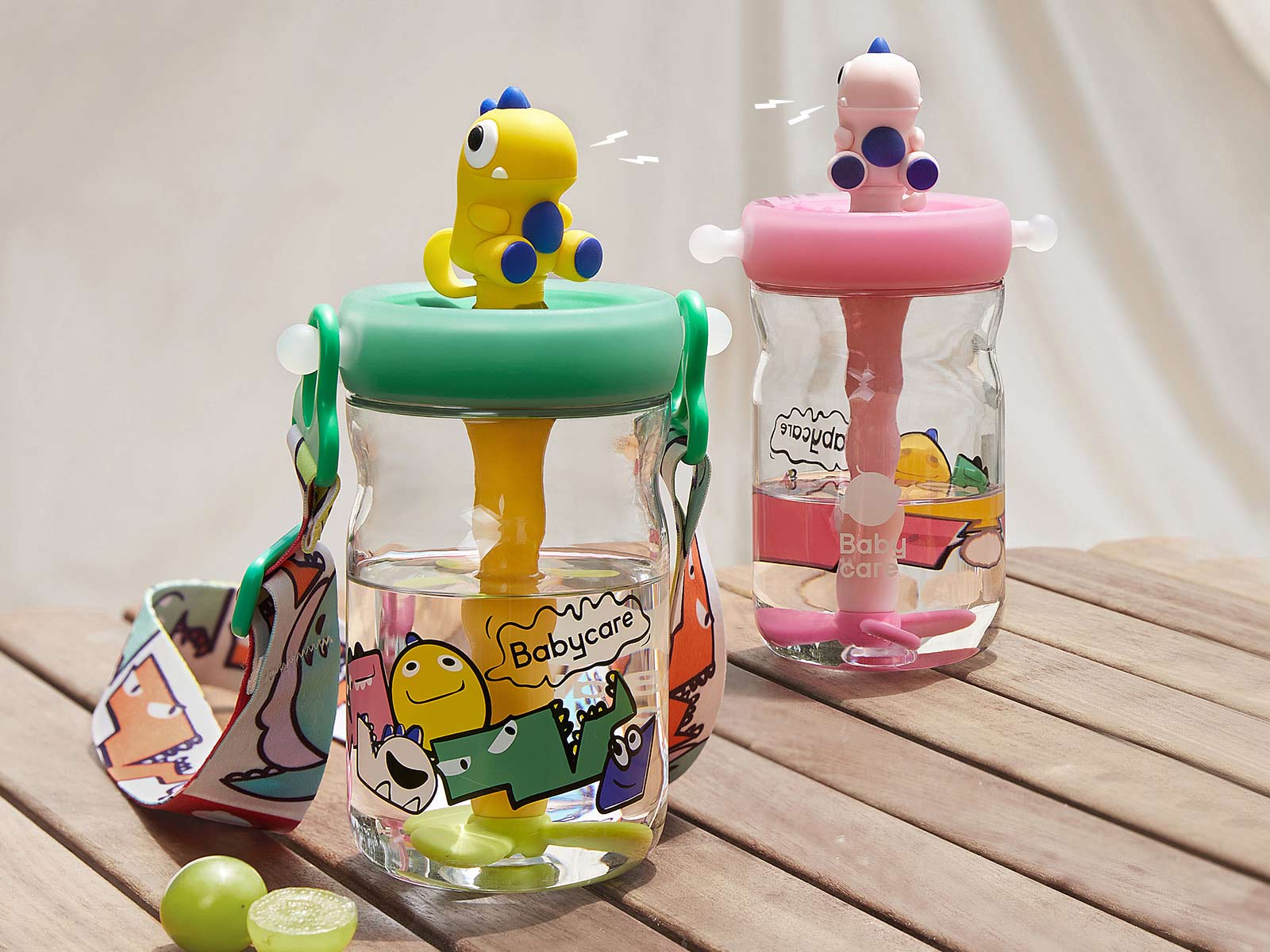 babycare Funny Dinosaur Children's Vacuum Cup Baby Pipette Cup Thermos Cup