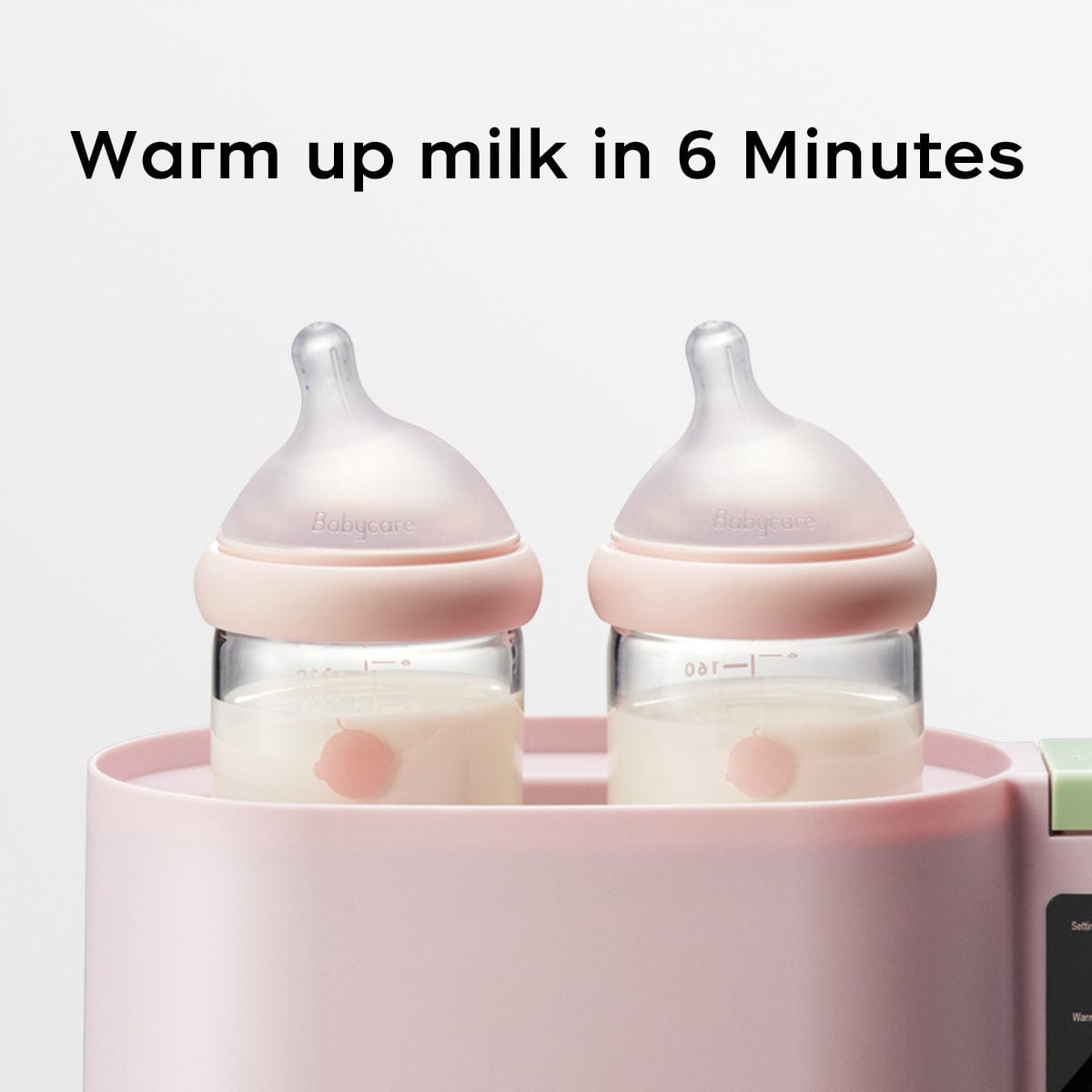 Warm up in 6 minutes with Bc babycare's baby bottle sterilizer warmer for breastmilk - Bc Babycare