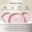 pink suction plate that is easy to clean